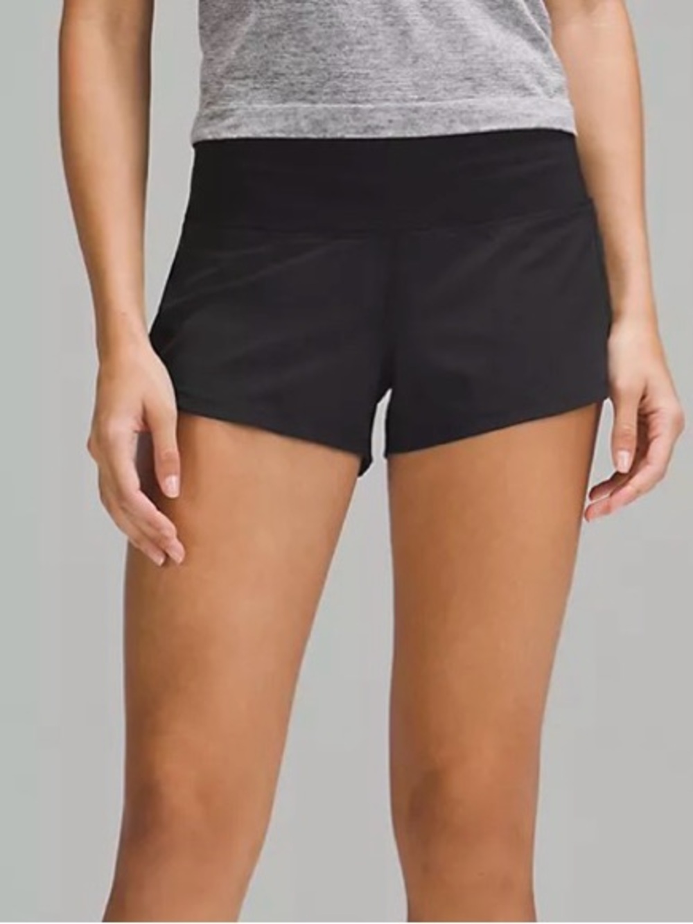 lululemon athletica Speed Up Black Performance Running Shorts 2.5 Size 6